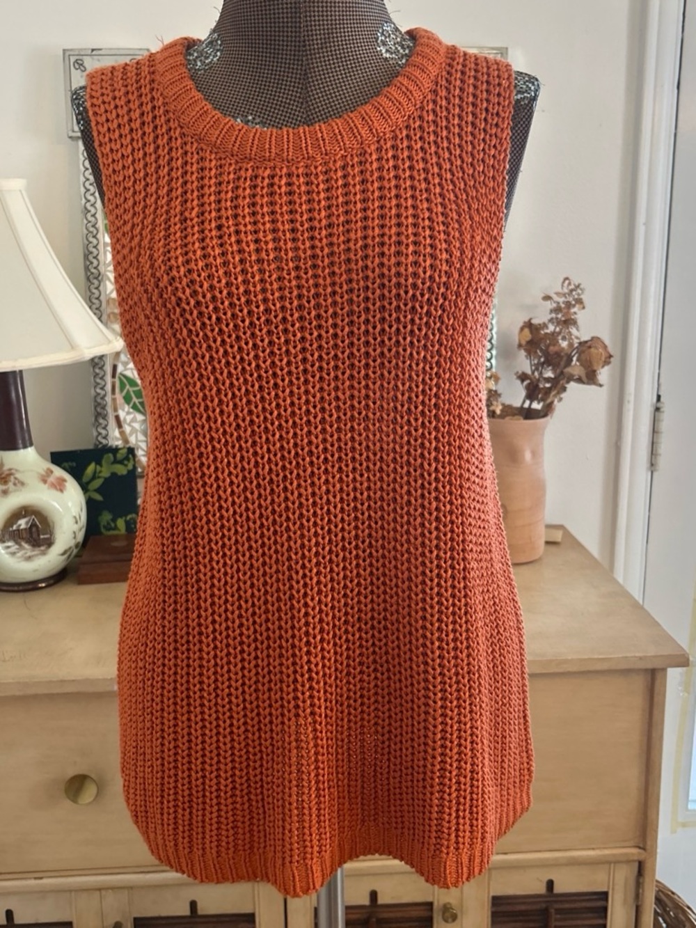 Gentle Fawn Sleeveless Crew Knit Tank in Rust